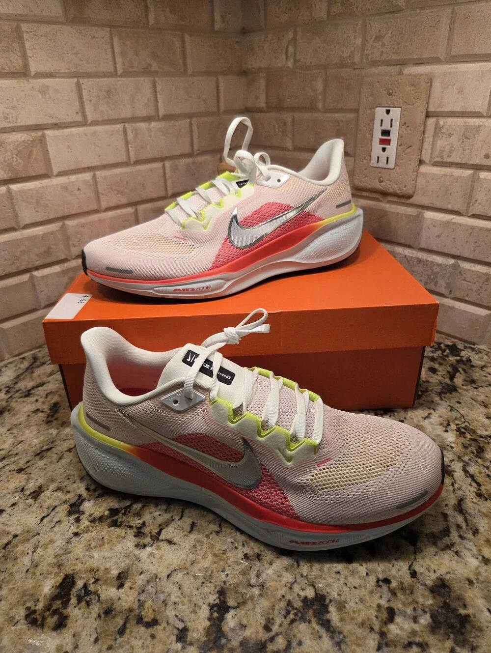 Nike Air Zoom Pegasus 41 Running Shoes Summit White/Bright Crimson Colorway